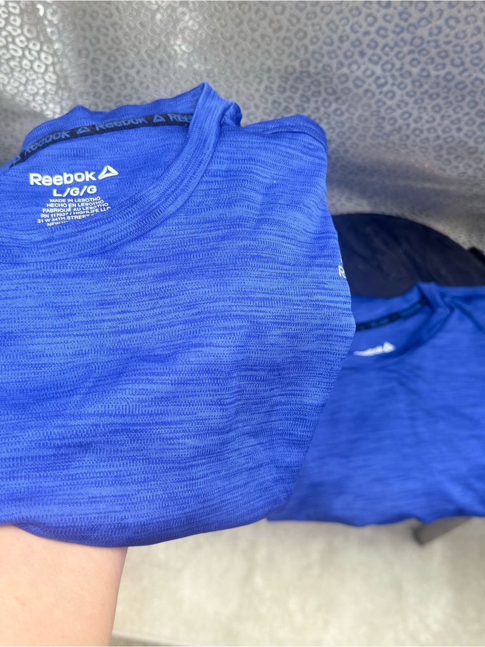 Reebok Men’s Blue Performance Crew Neck Tee